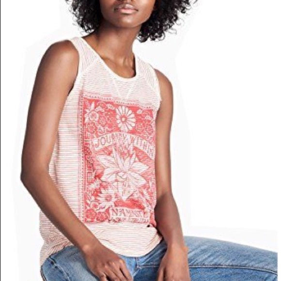 Lucky Brand Striped Namaste Matchbox Print Tank, S - Picture 3 of 8
